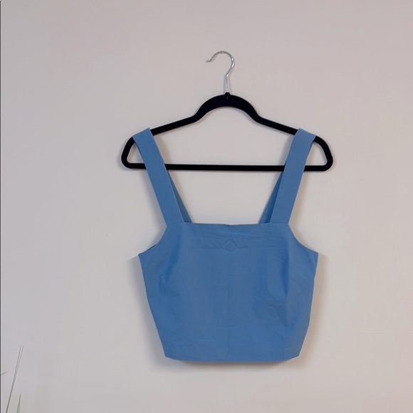 BNWT Frank and Oak Women’s blue the poplin shell Top size S - Picture 2 of 4